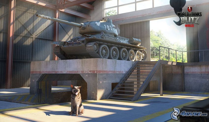 World of Tanks, char, chien-loup, salle
