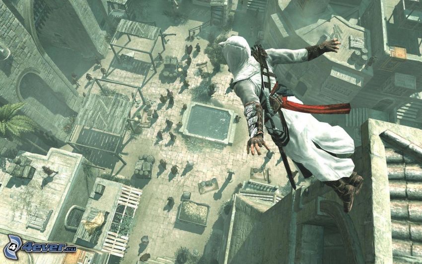 Assassin's Creed, le marché, BASE Jump