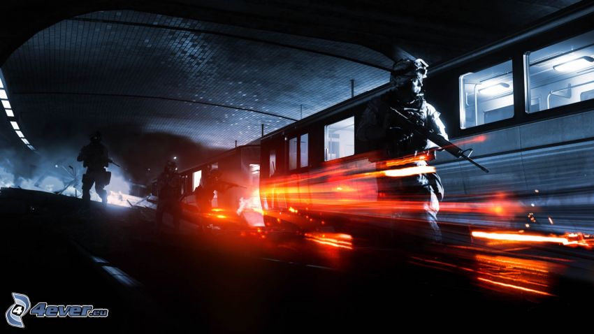 Battlefield 3, soldats, métro