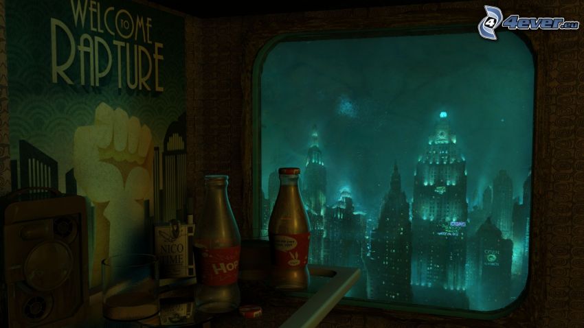 BioShock, ville dans la nuit