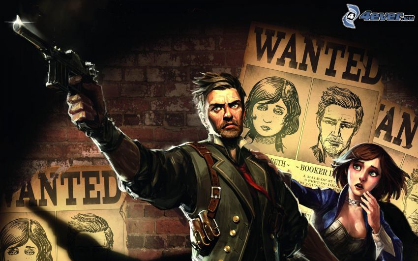 Bioshock: Infinite, homme avec un fusil
