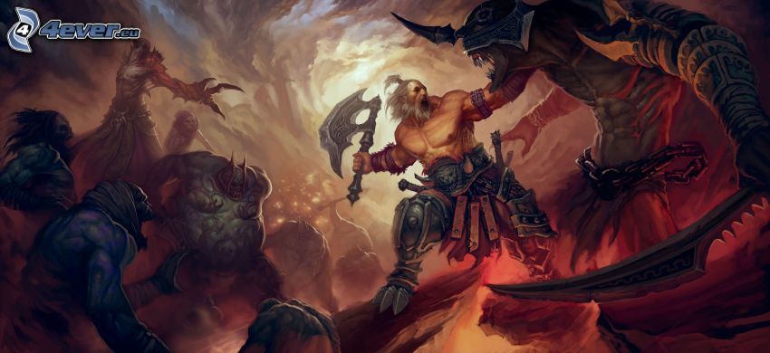 Diablo 3, fantasy warrior