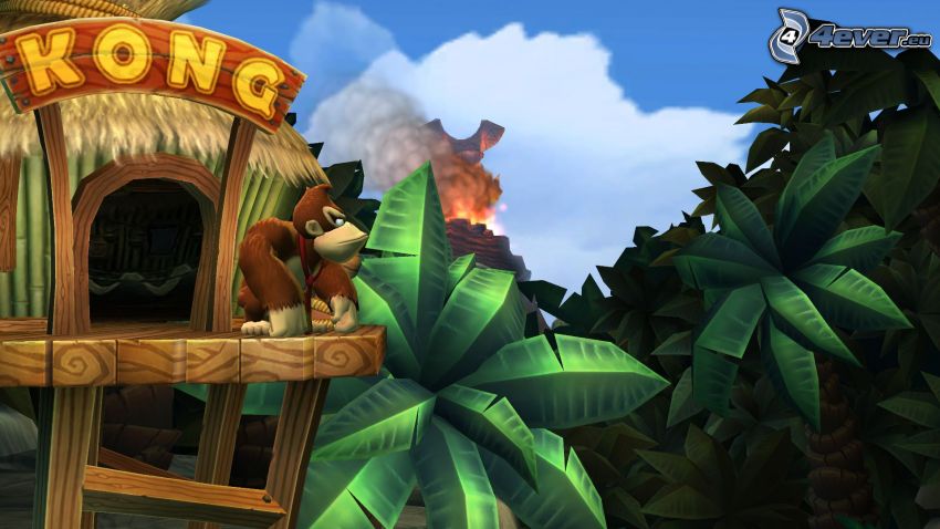 Donkey Kong Country Returns, gorille, palmiers