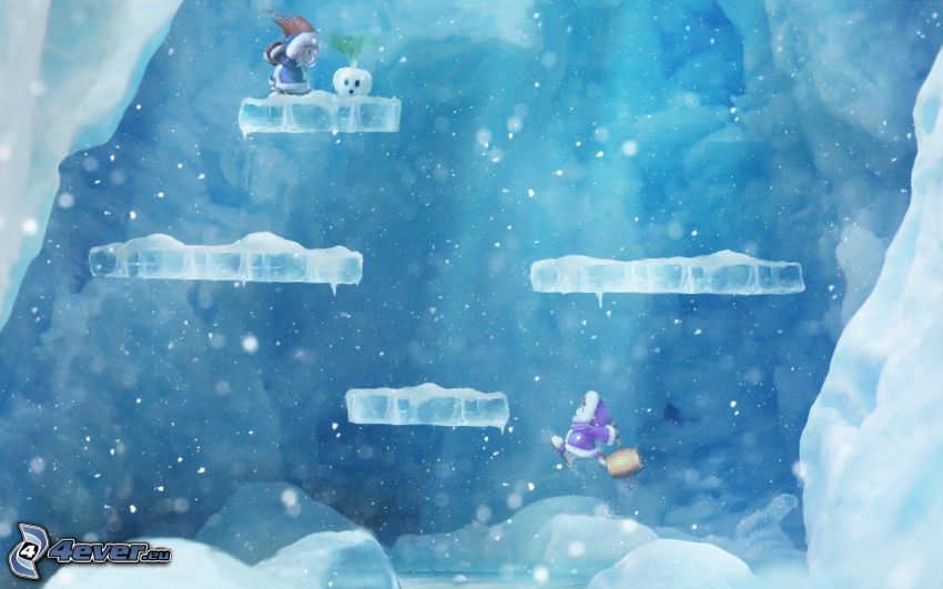 Ice Climber Penguin, glace, personnages