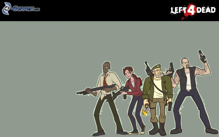 Left 4 Dead, personnages de dessins animés