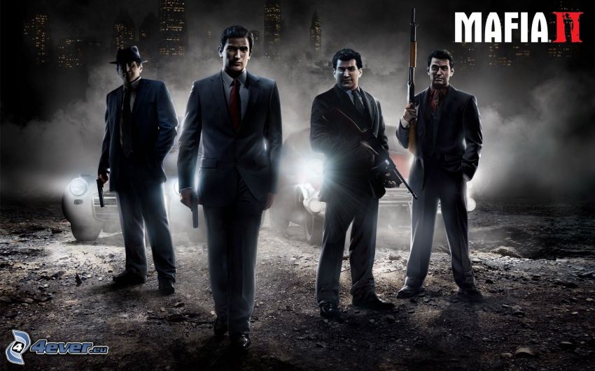 Mafia II, hommes en costumes