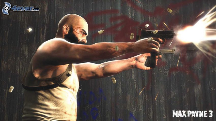 Max Payne 3, homme avec un fusil, coup, balles