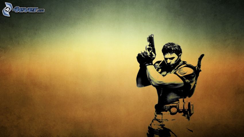 Resident Evil 6, homme avec un fusil