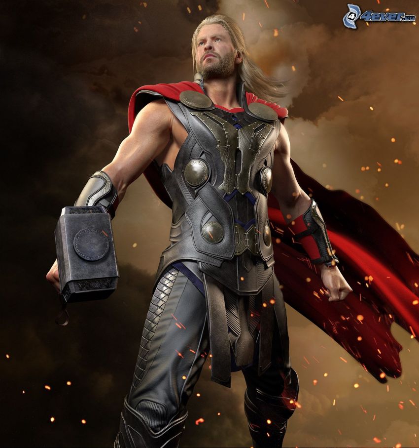 Thor, homme, armure