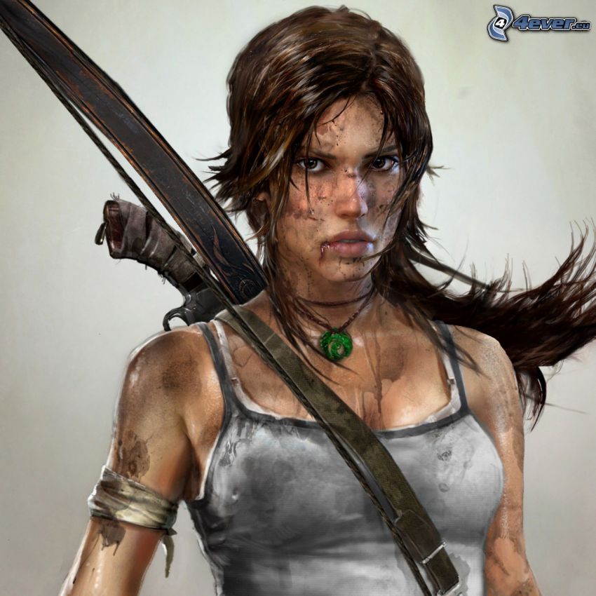 Tomb Raider, Lara Croft, femme avec une épée