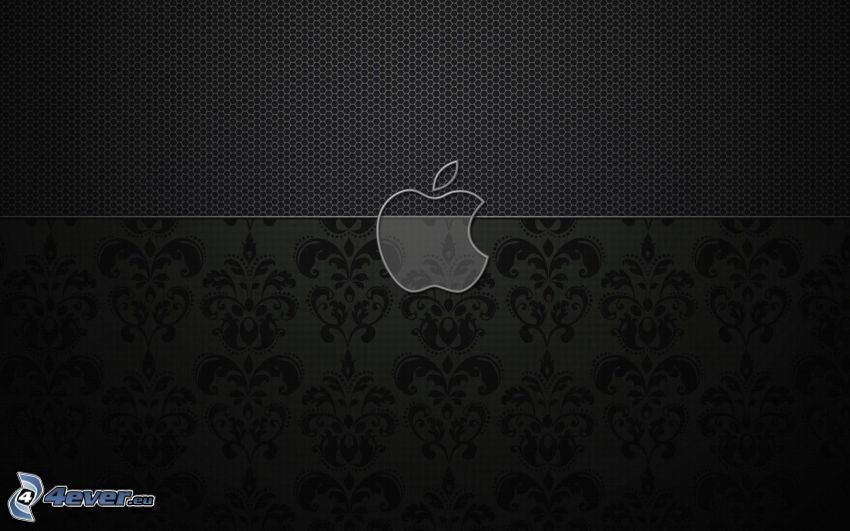 Apple, fond noir
