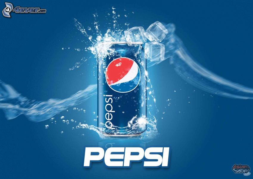 Pepsi, boite, glaçons