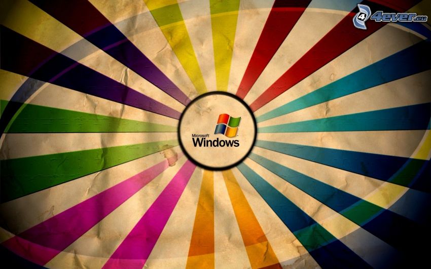 Windows, bandes colorées