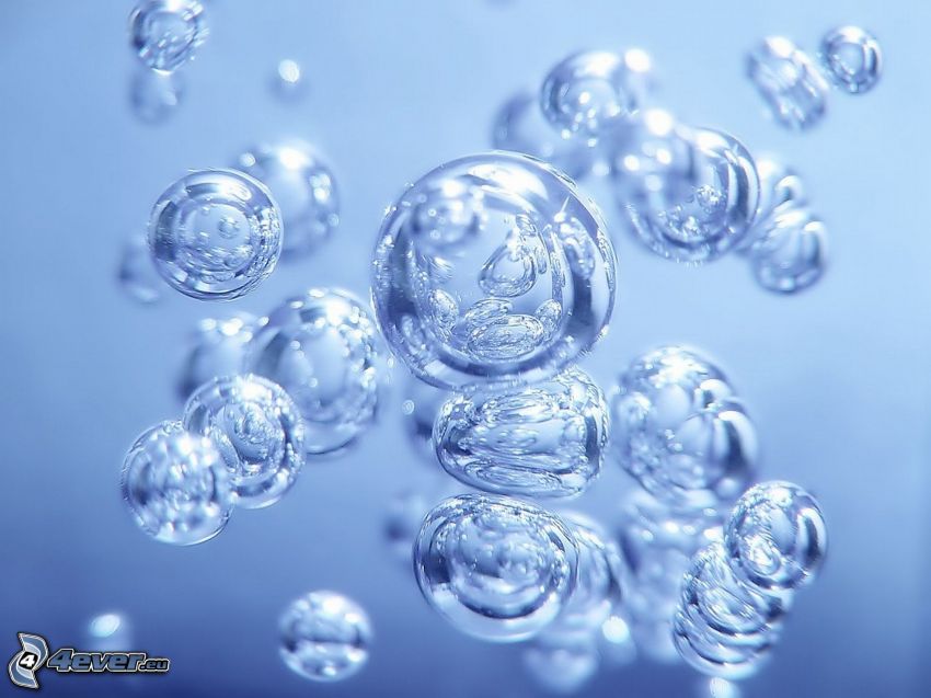 bulles, eau