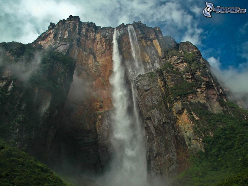 chute d'eau Angel, falaise, Venezuela