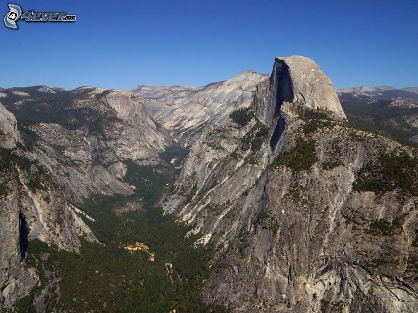 Half Dome, vallée, Parc national de Yosemite