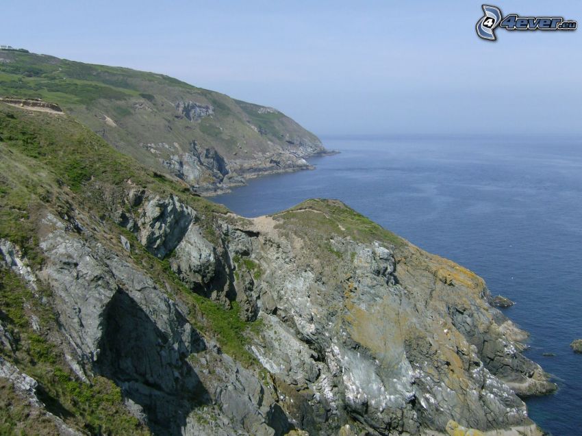 Howth, Dublin, Irlande, falaises côtières, vue sur la mer