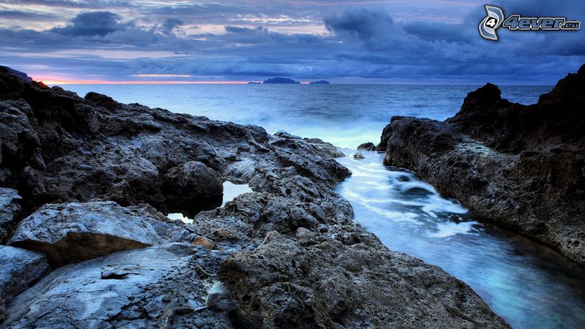 roches dans la mer, Portugal