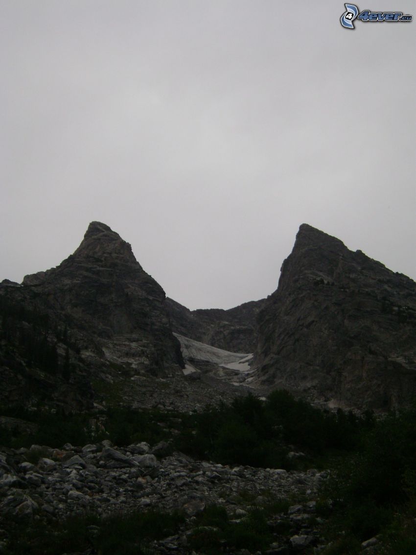 Mount Moran, Wyoming, rochers