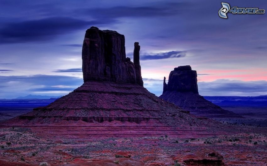 Monument Valley, USA, soirée