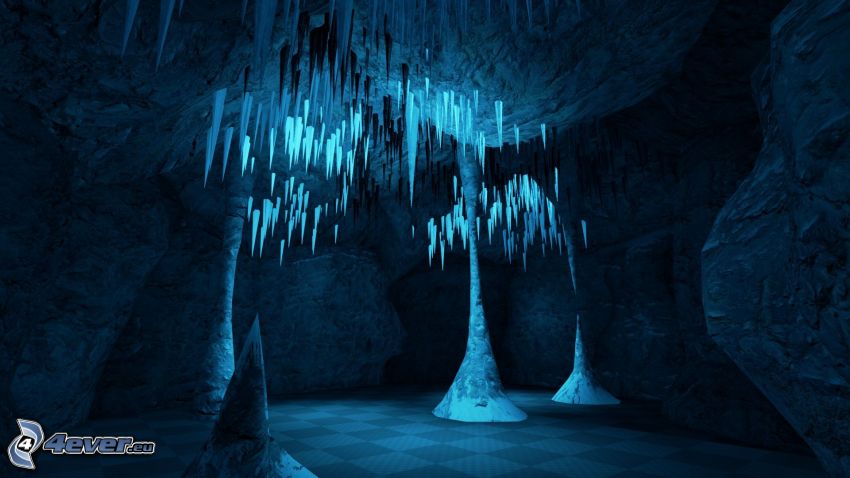 stalactite de glace, grotte