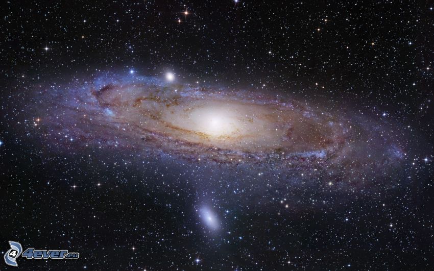 Andromeda, galaxie spirale, étoiles