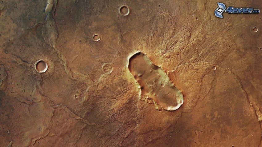 cratère, Mars