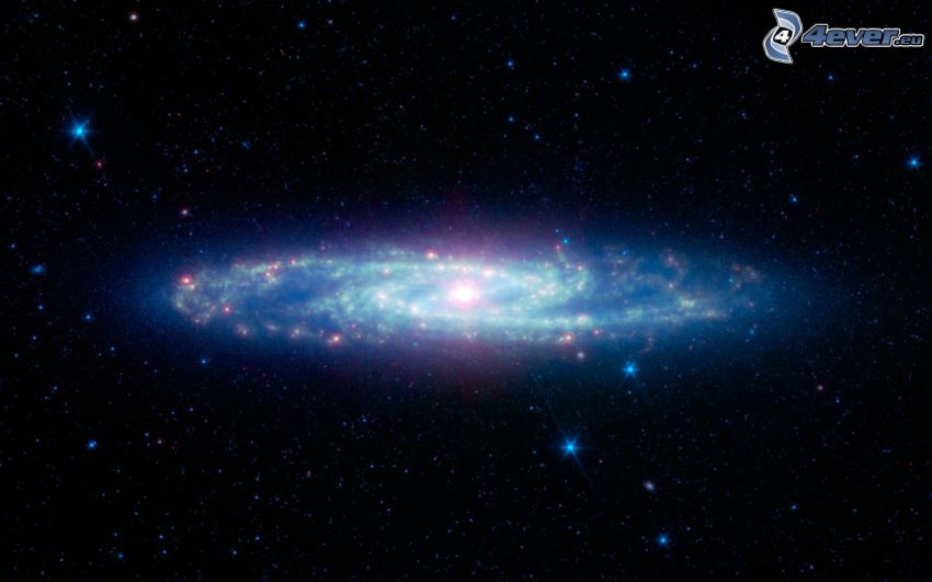 M66, galaxie spirale, étoiles