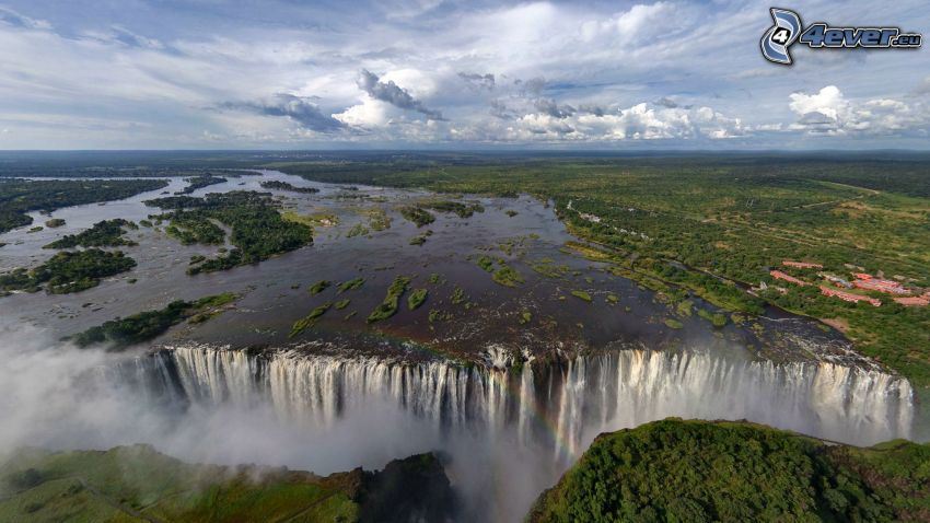 Victoria Falls, rivière, vue aérienne