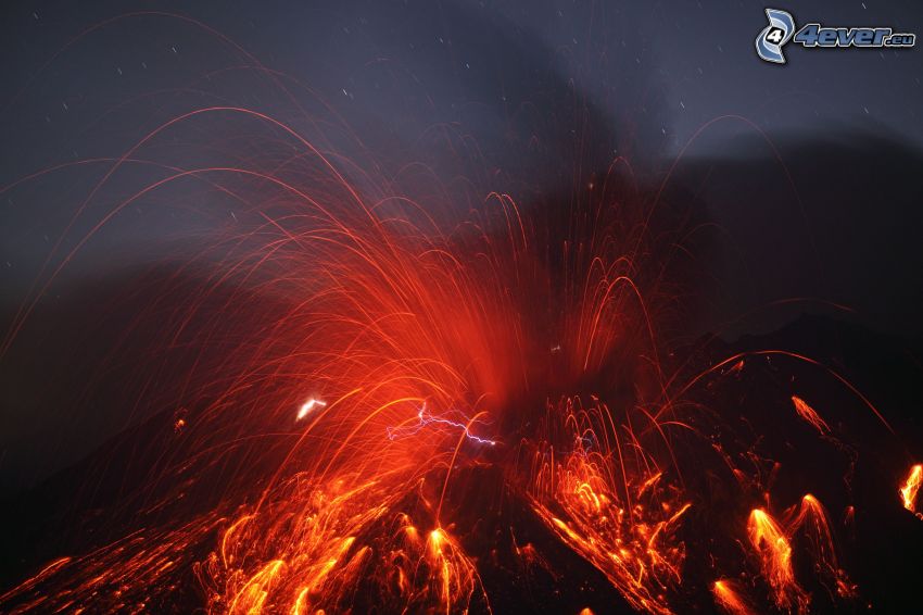 volcan, explosion