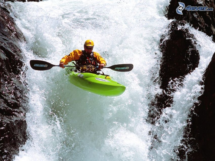 kayak, cascade