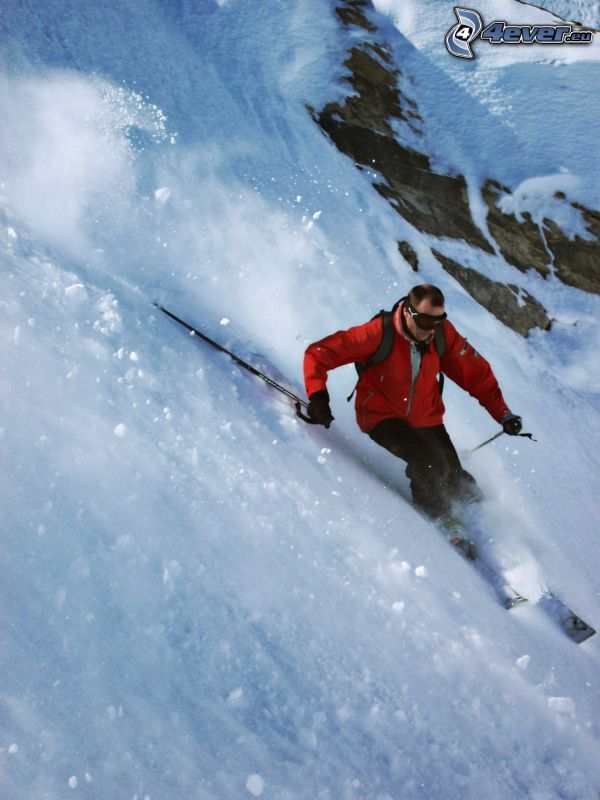 skieur alpin, ski extrême