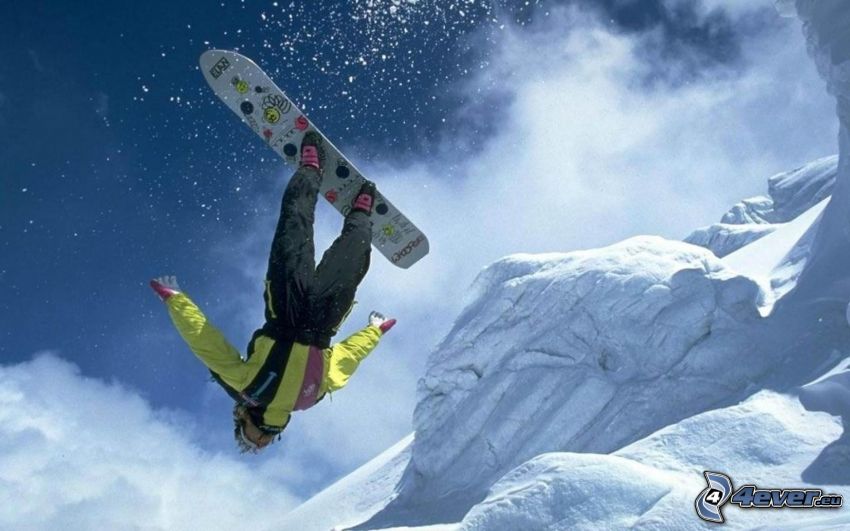 snowboard saut