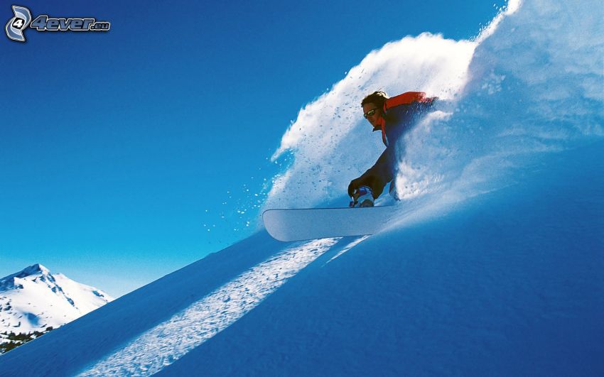 snowboarding, descente