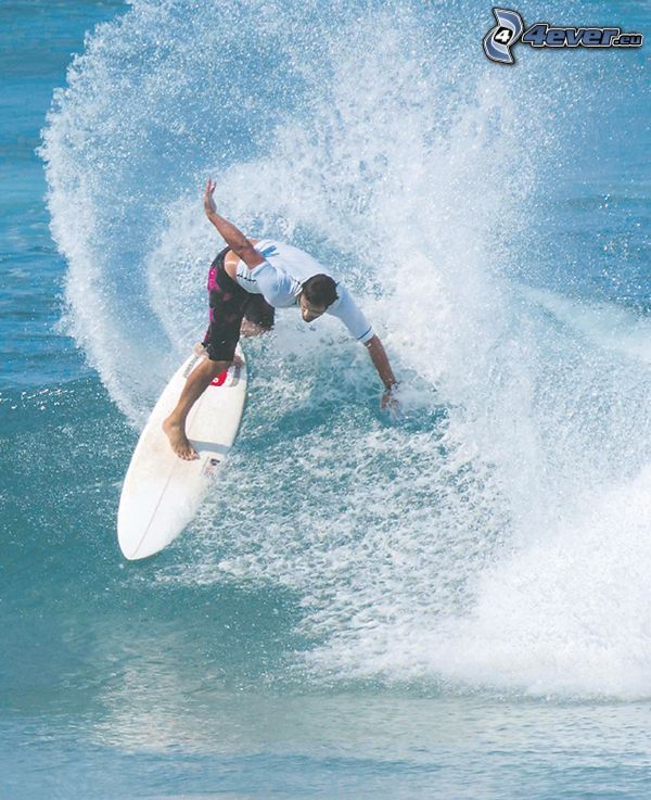 surfeur, eau, surf, vague