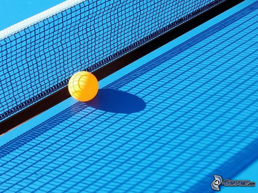 tennis de table, balle, réseau