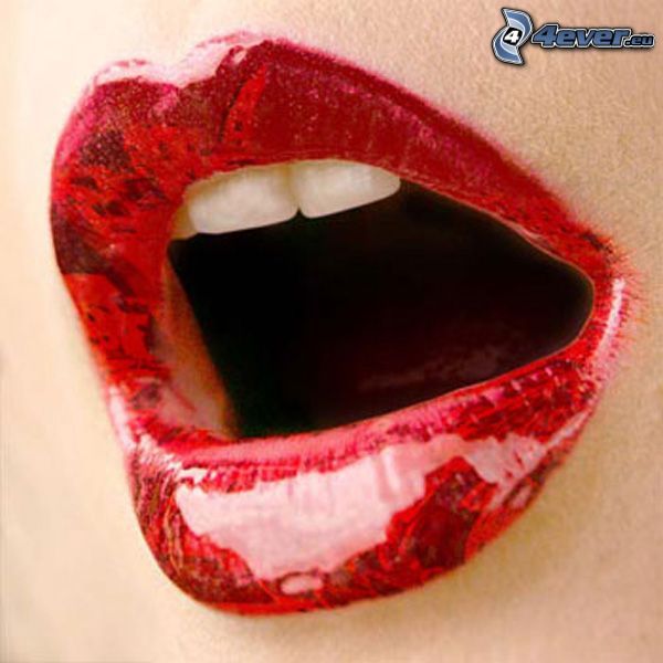 lèvres brilliant, bouche, rouge à lèvres