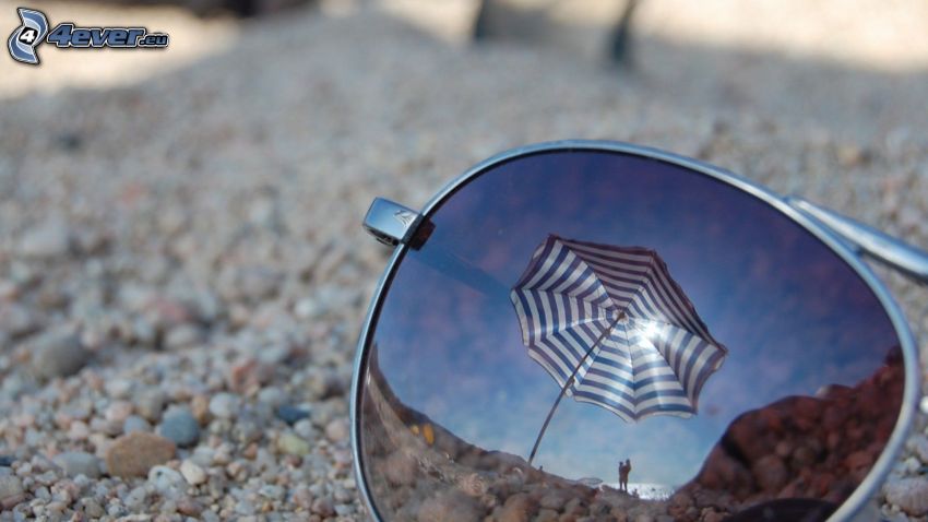 lunettes de soleil, parasol