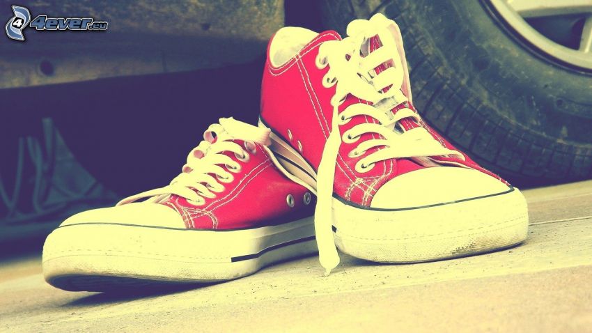 chaussures de tennis rouges, Converse