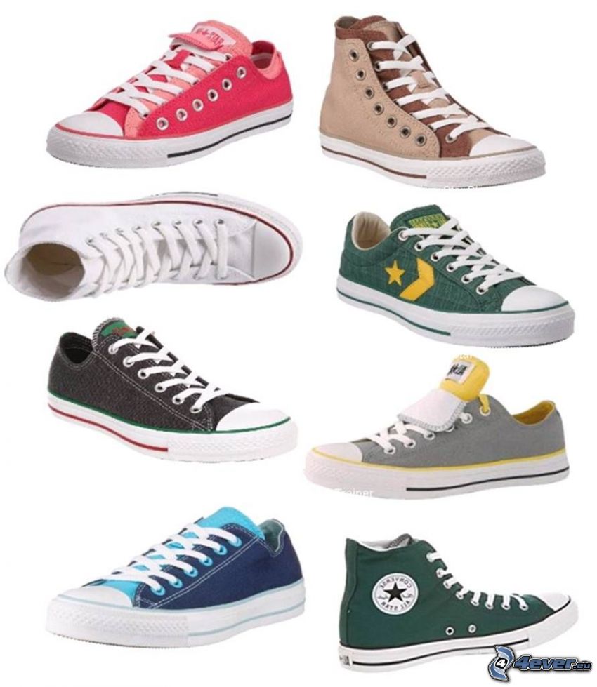 Converse, chaussures de tennis colorées