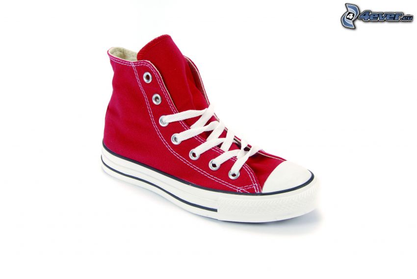 Converse, chaussures de tennis rouges