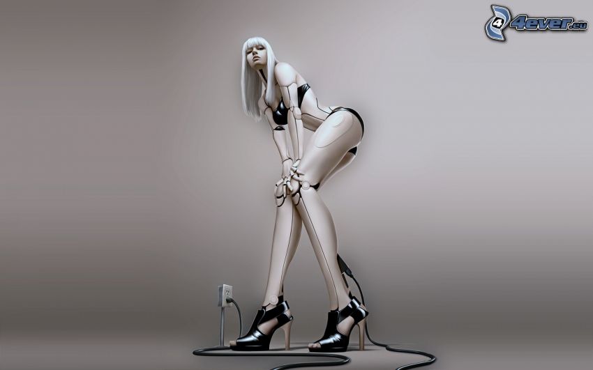 femme, robot