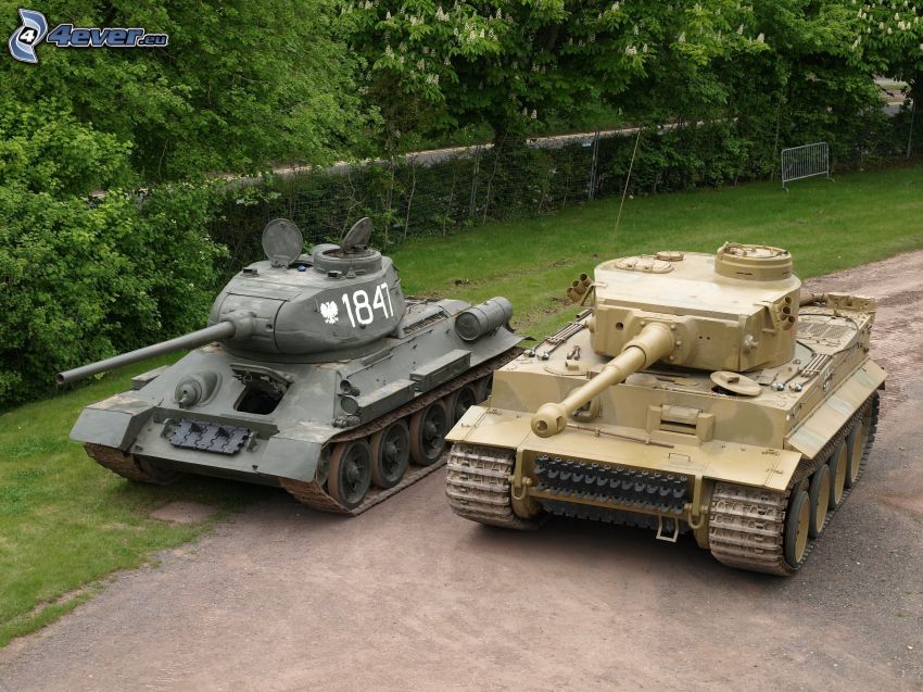 chars, T-34, Tiger