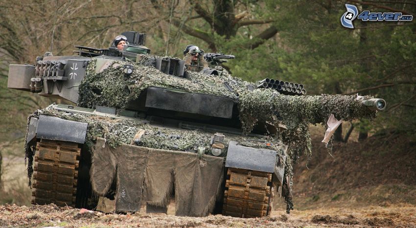 Leopard 2, char, masquage
