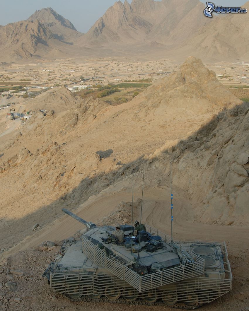 M1 Abrams, char, Afganistan, montagnes