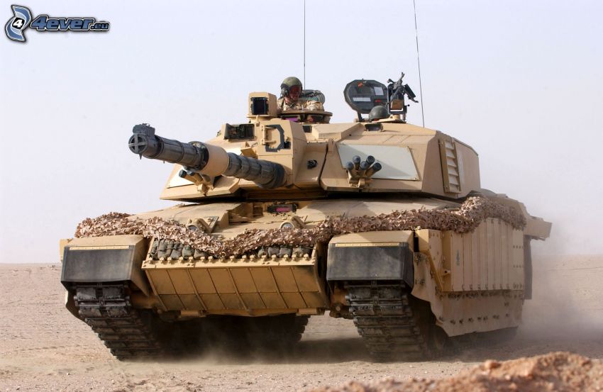 M1 Abrams, char, la poussière