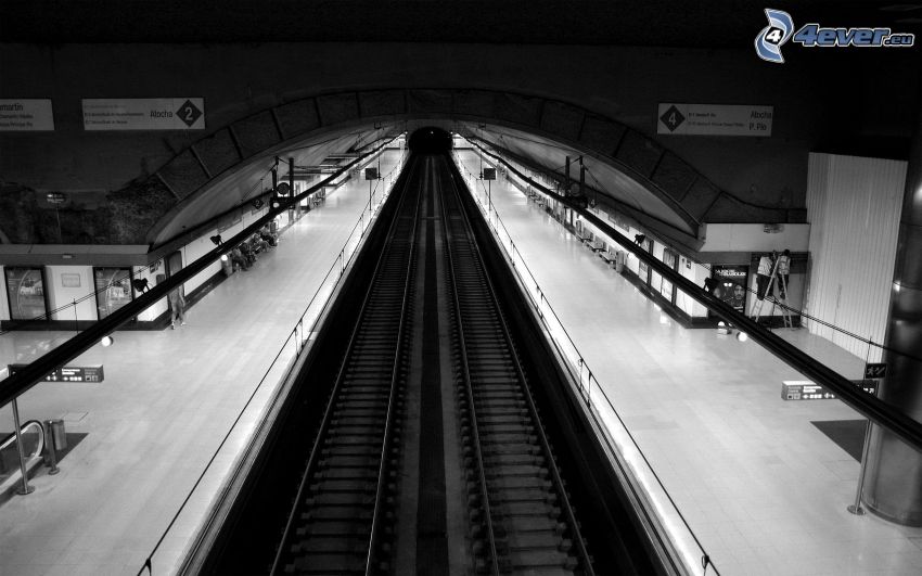 station de métro, rails