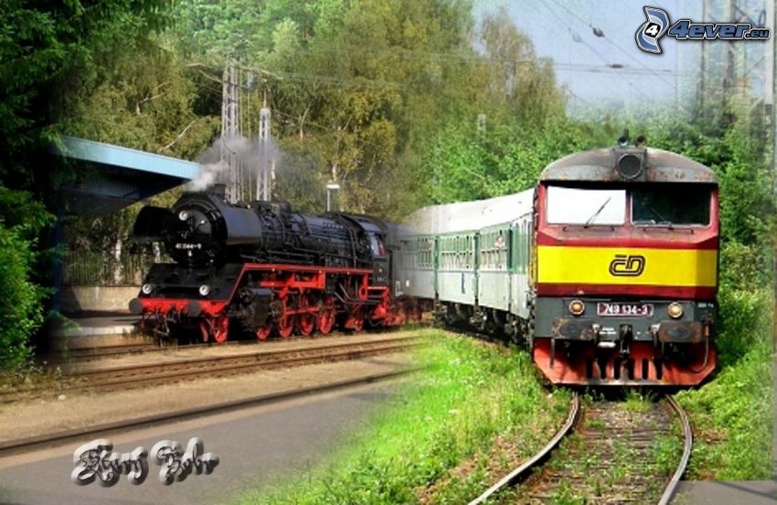 trains, locomotive à vapeur