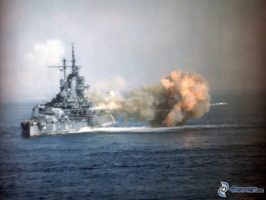 USS Idaho, explosion, ouvert mer