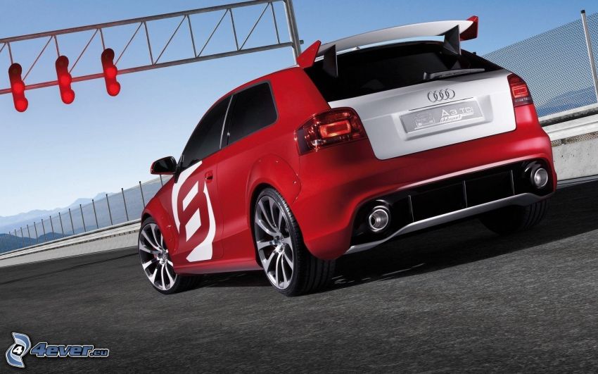 Audi A3, feux de signalisation, circuit automobile